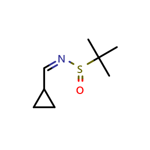 Chemical structure of (Z)-N-(Cyclopropylmethylene)-2-methylpropane-2-sulfinamide , CAS 1160756-78-4, AChemBlock AD292406