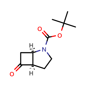 Chemical structure of cis-tert-Butyl-6-oxo-2-azabicyclo[3.2.0]heptane-2-carboxylate , CAS 2832231-64-6, AChemBlock AD292413