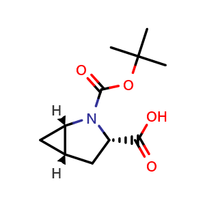 Chemical structure of (1S,3S,5S)-rel-2-Boc-2-azabicyclo[3.1.0]hexane-3-carboxylic Acid , CAS 3042900-69-3, AChemBlock AD292416