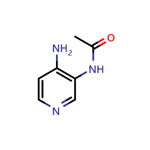 Chemical structure of N-(4-aminopyridin-3-yl)acetamide , CAS 676464-96-3, AChemBlock AD292426