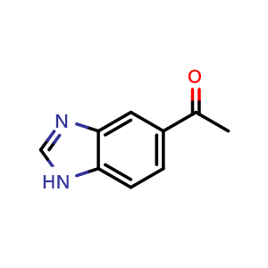 Chemical structure of 1-(1h-1,3-Benzodiazol-5-yl)ethan-1-one , CAS 58442-16-3, AChemBlock AD292429
