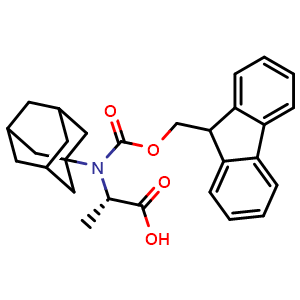 Chemical structure of Fmoc-1-adamantyl-L-alanine , CAS 1246659-36-8, AChemBlock AD292442