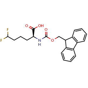 Chemical structure of Fmoc-Nle(6,6-DiF)-OH , CAS 2000698-37-1, AChemBlock AD292453