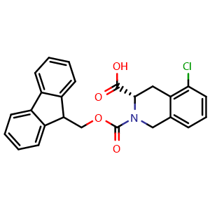 Chemical structure of Fmoc-Tic(5-Cl)-OH , CAS 2757835-90-6, AChemBlock AD292467