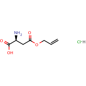 Chemical structure of H-Asp(OAll)-OH hydrochloride , CAS 123975-49-5, AChemBlock AD292470