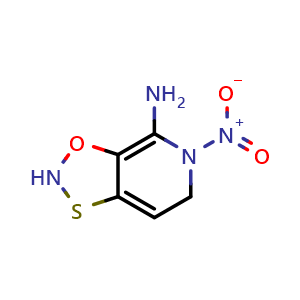 Chemical structure of 5-Nitrobenzoc1,2,5thiadiazol-4-amine , CAS 1915-85-1, AChemBlock AD292477