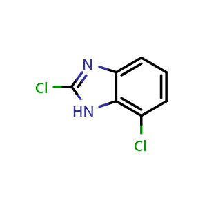 Chemical structure of 2,7-Dichloro-1H-benzo[d]imidazole , CAS 15965-56-7, AChemBlock AD292480