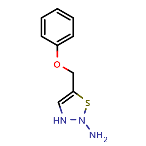 Chemical structure of 2-Amino-5-(phenoxymethyl)thiadiazole , CAS 121068-32-4, AChemBlock AD292483