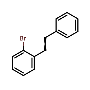 Chemical structure of 1-Bromo-2-styrylbenzene , CAS 78602-28-5, AChemBlock AD292487