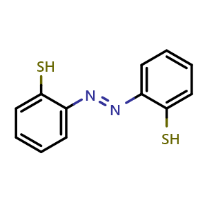 Chemical structure of (E)-2,2'-(Diazene-1,2-diyl)dibenzenethiol , CAS 74953-20-1, AChemBlock AD292488