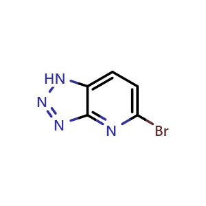 Chemical structure of 5-Bromo-1H-[1,2,3]triazolo[4,5-b]pyridine , CAS 1780486-32-9, AChemBlock AD292492