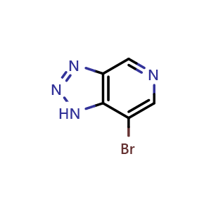 Chemical structure of 7-Bromo-1H-[1,2,3]triazolo[4,5-c]pyridine , CAS 856343-33-4, AChemBlock AD292501