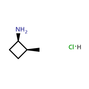 Chemical structure of cis-2-Methylcyclobutanamine Hydrochloride , CAS 3079304-81-4, AChemBlock AD292527