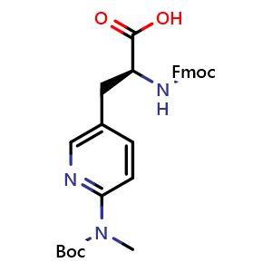 Chemical structure of Fmoc-3Py6mma(Boc)-OH , CAS 2973754-58-2, AChemBlock AD292548