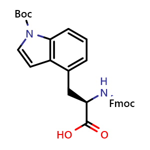 Chemical structure of Fmoc-d4ind(Boc)-OH , CAS 220499-21-8, AChemBlock AD292549
