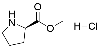 Chemical structure of Methyl (2R)-pyrrolidine-2-carboxylate hydrochloride , CAS 65365-28-8, AChemBlock AD292551