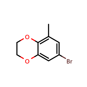 Chemical structure of 7-bromo-5-methyl-2,3-dihydrobenzo[b][1,4]dioxine , CAS 1780571-45-0, AChemBlock AD292631