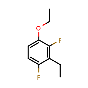 Chemical structure of 1-ethoxy-3-ethyl-2,4-difluorobenzene , CAS 2384556-64-1, AChemBlock AD292649