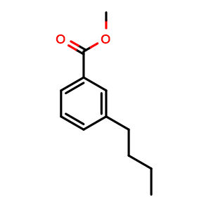 Chemical structure of methyl 3-butylbenzoate , CAS 20651-70-1, AChemBlock AD292663