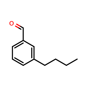 Chemical structure of 3-butylbenzaldehyde , CAS 1698593-88-2, AChemBlock AD292665