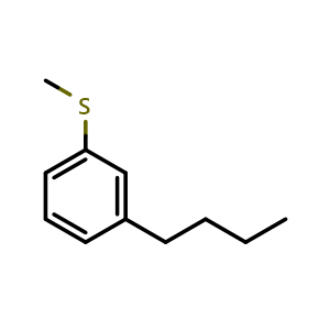 Chemical structure of (3-butylphenyl)(methyl)sulfane , CAS 252555-31-0, AChemBlock AD292666
