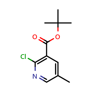Chemical structure of tert-butyl 2-chloro-5-methylnicotinate , CAS 2921912-29-8, AChemBlock AD292671