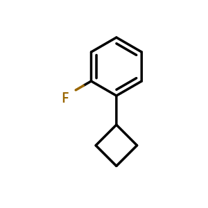 Chemical structure of 1-cyclobutyl-2-fluorobenzene , CAS 3002537-67-6, AChemBlock AD292685