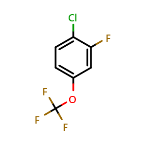 Chemical structure of 1-chloro-2-fluoro-4-(trifluoromethoxy)benzene , CAS 1404194-19-9, AChemBlock AD292707
