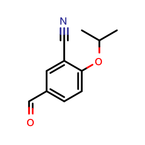 Chemical structure of 5-formyl-2-isopropoxybenzonitrile , CAS 1289265-12-8, AChemBlock AD292722