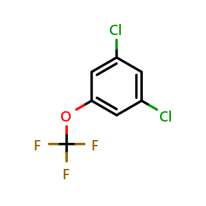 Chemical structure of 1,3-dichloro-5-(trifluoromethoxy)benzene , CAS 151276-08-3, AChemBlock AD292745