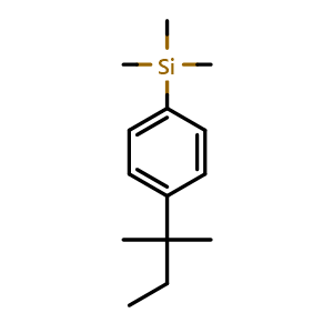 Chemical structure of trimethyl(4-(tert-pentyl)phenyl)silane , CAS 1870305-40-0, AChemBlock AD292756