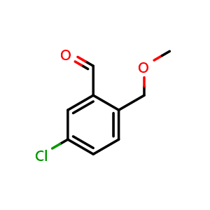 Chemical structure of 5-chloro-2-(methoxymethyl)benzaldehyde , CAS 1556498-74-8, AChemBlock AD292767