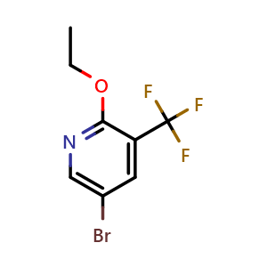 Chemical structure of 5-Bromo-2-ethoxy-3-trifluoromethylpyridine , CAS 849934-83-4, AChemBlock AD292772