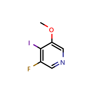 Chemical structure of 3-fluoro-4-iodo-5-methoxypyridine , CAS 1806390-53-3, AChemBlock AD292774