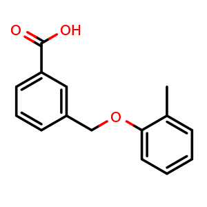Chemical structure of 3-((o-tolyloxy)methyl)benzoic acid , CAS 938138-24-0, AChemBlock AD292788