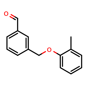 Chemical structure of 3-((o-tolyloxy)methyl)benzaldehyde , CAS 2969480-09-7, AChemBlock AD292789