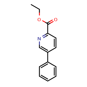 Chemical structure of ethyl 5-phenylpicolinate , CAS 65117-74-0, AChemBlock AD292801