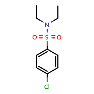 Chemical structure of 4-Chloro-N,N-diethylbenzenesulfonamide , CAS 6419-71-2, AChemBlock AD292803
