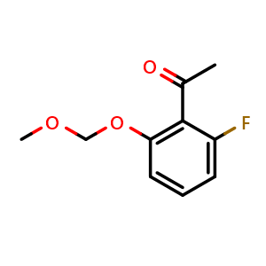 Chemical structure of 1-(2-fluoro-6-(methoxymethoxy)phenyl)ethanone , CAS 2969211-43-4, AChemBlock AD292804