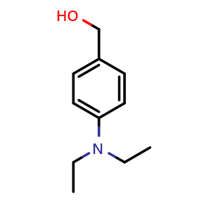 Chemical structure of (4-(diethylamino)phenyl)methanol , CAS 74974-49-5, AChemBlock AD292830