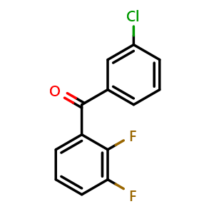 Chemical structure of (3-chlorophenyl)(2,3-difluorophenyl)methanone , CAS 1494145-37-7, AChemBlock AD292854