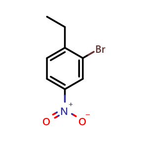 Chemical structure of 2-bromo-1-ethyl-4-nitrobenzene , CAS 52121-34-3, AChemBlock AD292861