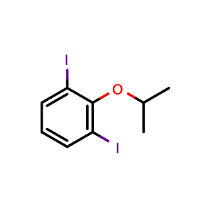 Chemical structure of 1,3-diiodo-2-isopropoxybenzene , CAS 345665-91-0, AChemBlock AD292865