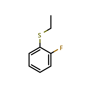 Chemical structure of ethyl(2-fluorophenyl)sulfane , CAS 252555-43-4, AChemBlock AD292875