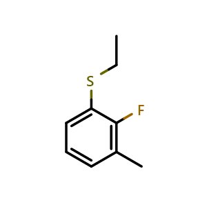Chemical structure of ethyl(2-fluoro-3-methylphenyl)sulfane , CAS 252555-45-6, AChemBlock AD292876