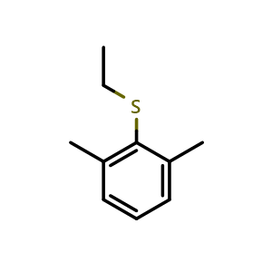 Chemical structure of (2,6-dimethylphenyl)(ethyl)sulfane , CAS 2300138-09-2, AChemBlock AD292887