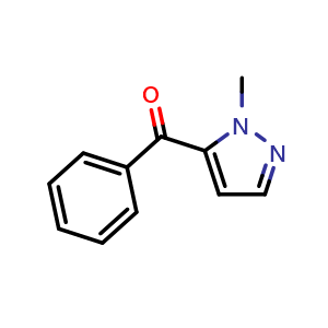 Chemical structure of (1-methyl-1H-pyrazol-5-yl)(phenyl)methanone , CAS 61496-24-0, AChemBlock AD292901