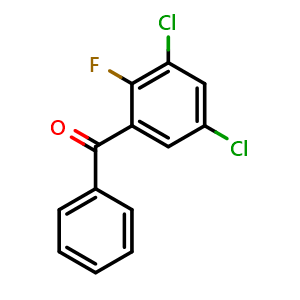 Chemical structure of (3,5-dichloro-2-fluorophenyl)(phenyl)methanone , CAS 2921897-20-1, AChemBlock AD292904