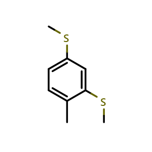 Chemical structure of (4-methyl-1,3-phenylene)bis(methylsulfane) , CAS 2921850-42-0, AChemBlock AD292926