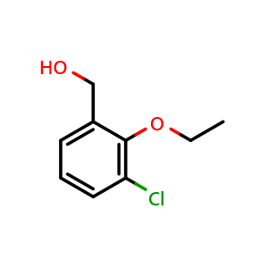 Chemical structure of (3-chloro-2-ethoxyphenyl)methanol , CAS 869088-30-2, AChemBlock AD292931